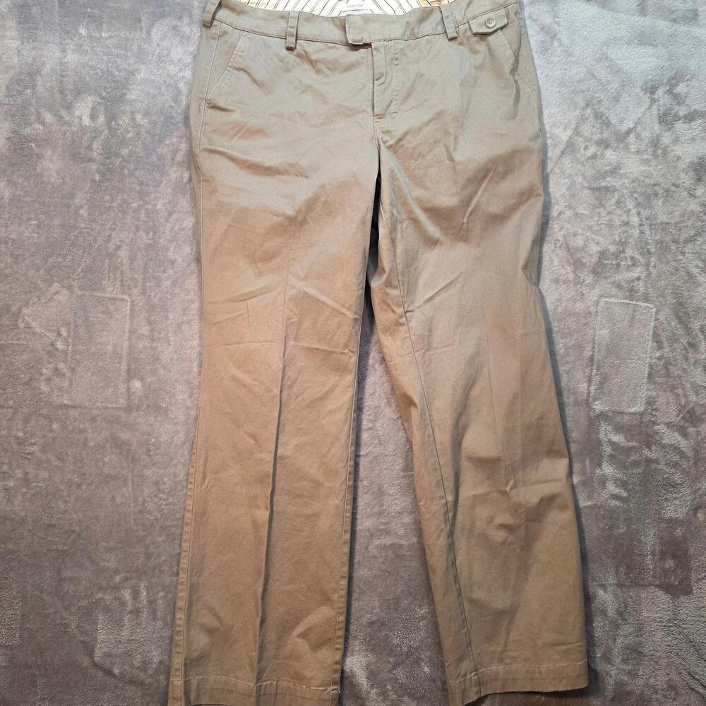 Dockers Khaki Pants Womens 16 Med Beige Favorite Fit Stretch Twill Flat Front